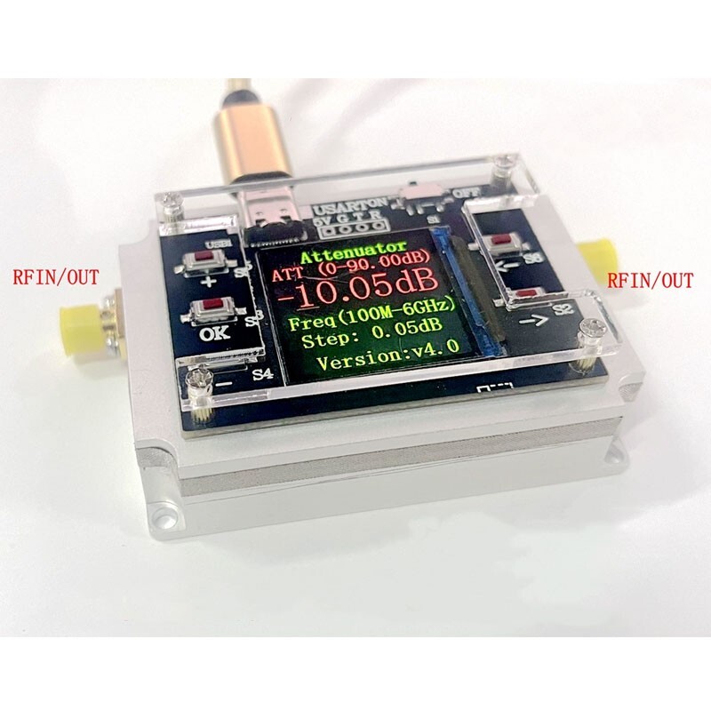 100MHz-6GHz RF Attenuator Module 90DB High Isolation 0.05DB Attenuation Step