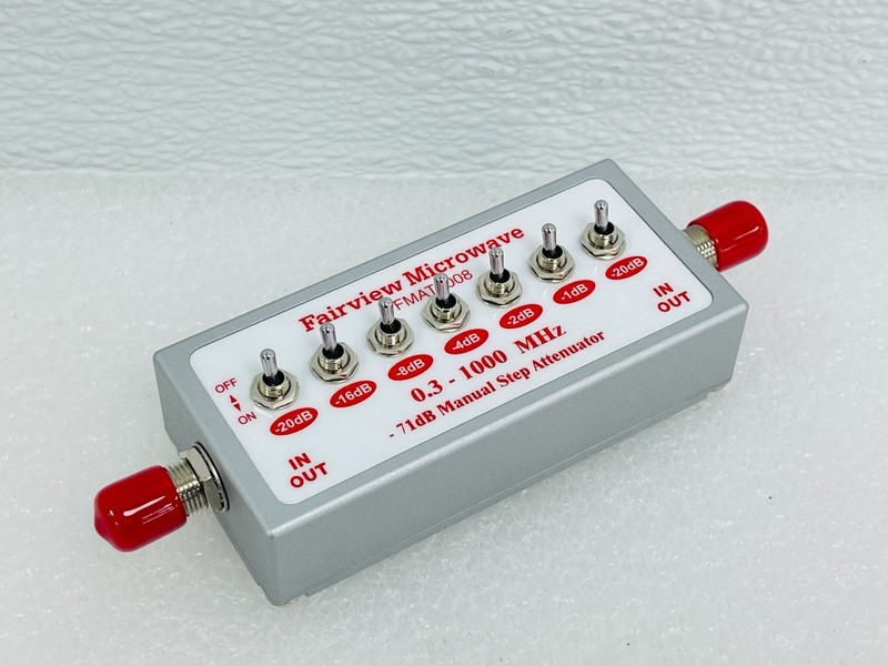 USED -Fairview Microwave FMAT1008 0.3 - 1000 MHZ - 71dB Manual Step Attenuator gallery