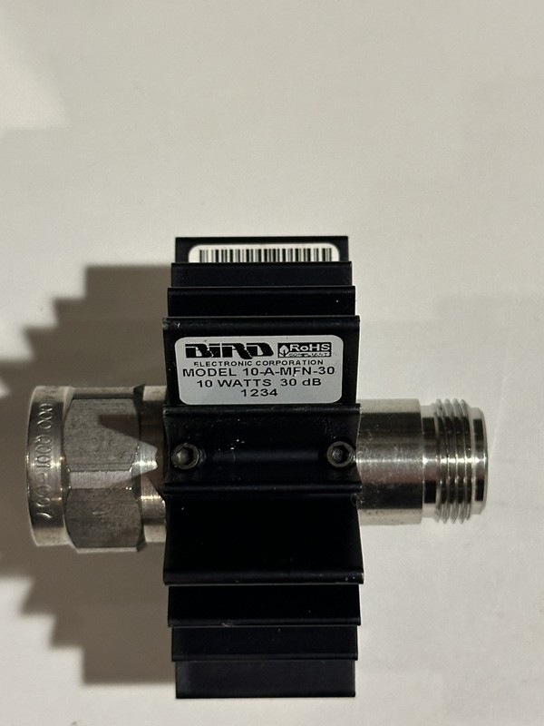 Bird Model 10-A-MFM-30 10 Watts 30 dB Attenuator