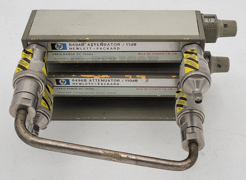 HP Agilent 8494B 11dB & 8496B 110dB Type N Manual Step Attenuator