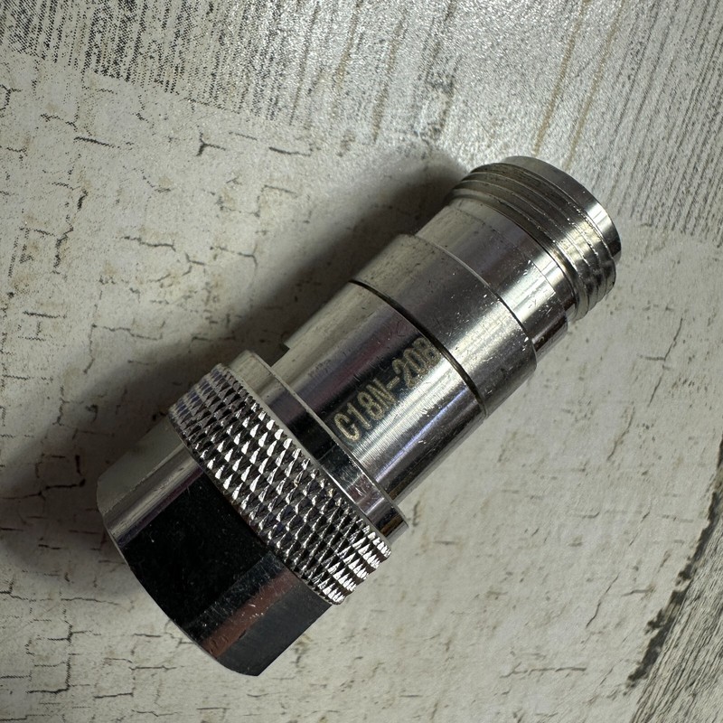 CentricRF C18N-20B N Attenuator 18Ghz 20db 2Watt VSWR 1.4 Male to Female S Steel
