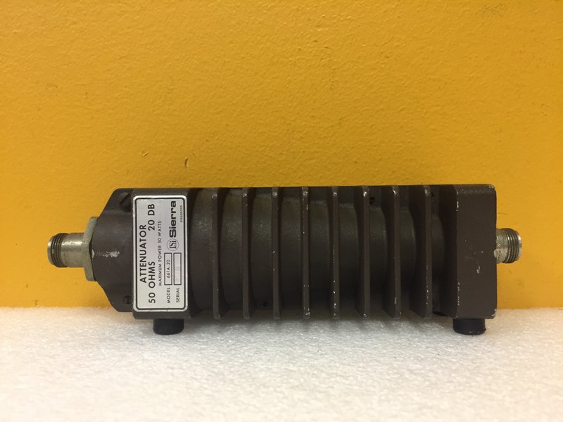 Sierra 661A -20 DC to 1 Ghz, 20 dB, 50 W, Type N (F) Fixed Coaxial Attenuator