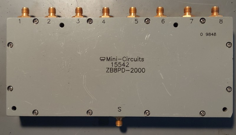ZB8PD-2000 MINI CIRCUITS 8 way splitter SMA 800MHz to 2000MHz