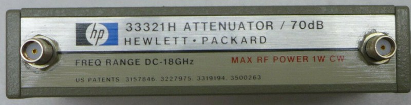 HP 33321H (HP 8495H) Programmable Attenuator DC-18 GHz 0-70 dB 10 dB Steps 5VDC