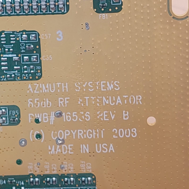 Azumuth systems 85 db rf attenuator pwb 16536 rev B gallery