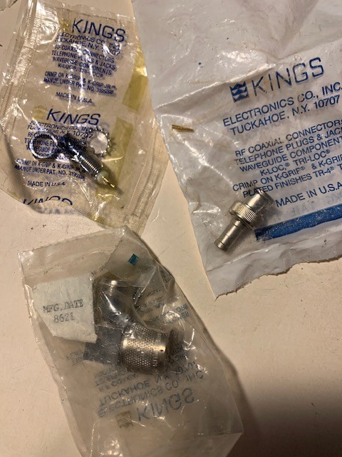 KINGS - RF Coaxial Connectors Mixed Lot of 24 pieces- see listing - New in packs gallery
