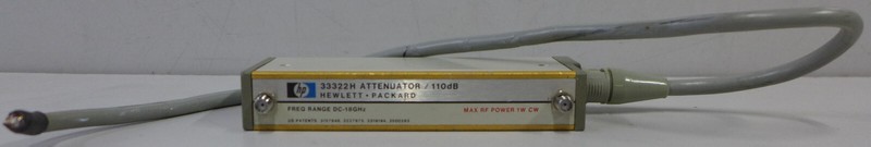 HP 33322H Prog. Attenuator DC-18 GHz, 0-110 dB, 10 dB step, 24 VDC, Gold Trim