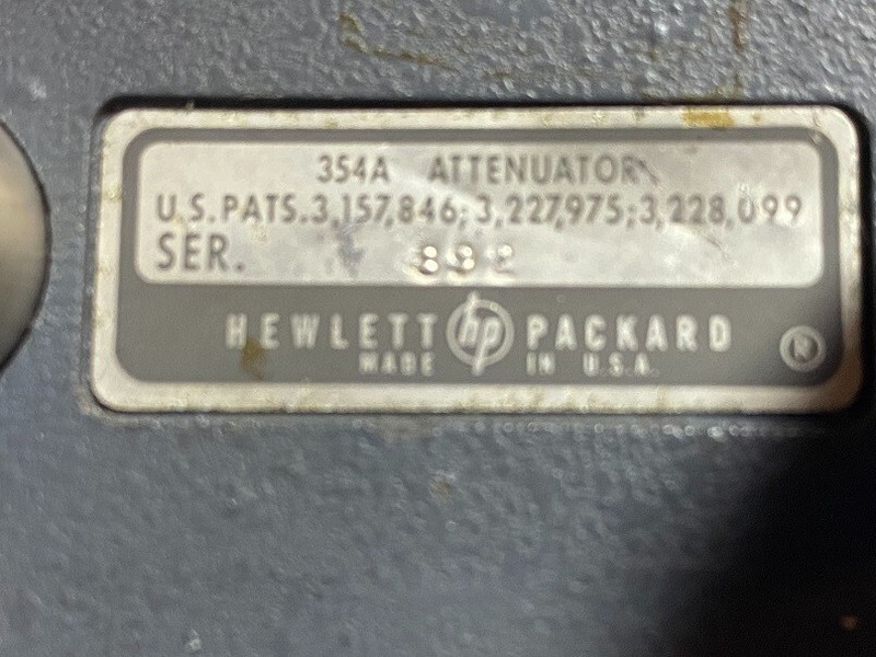 HP 354A Coaxial Step RF ATTENUATOR * DC - 12.4GHz * 0 - 60db * 2W * N * gallery