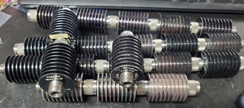 Narda 766-20 DC to 4 GHz, 20 dB, 20W Type N, Fixed Coaxial Attenuator all Tested