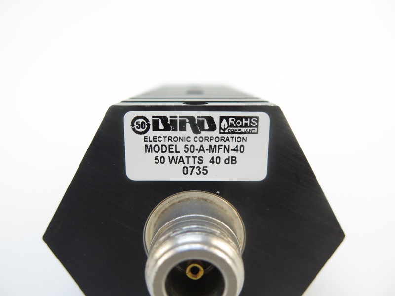 Bird 50-A-MFN-40 DC to 3GHz Bi-Directional Attenuator 50 Watts, 40 dB, N(M)-N(F) gallery
