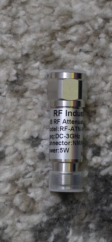 RF Industries RF-ATN-NMF-5W2 2dB RF Attenuator , 3GHz DC , NM-NF , 5 Watt gallery