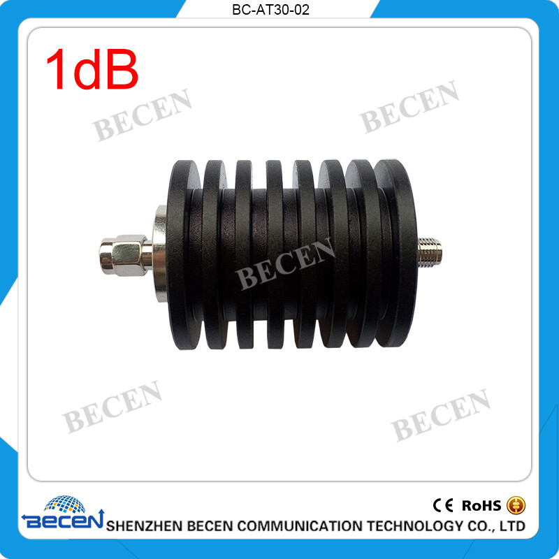 30W SMA 1dB Attenuator Plug male to Jack female 30 Watt DC-3Ghz rf Attenuator