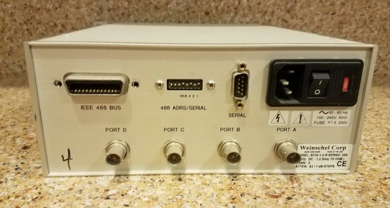 Aeroflex/Weinschel 8310-1-2-R Programmable Attenuator 2-Ch 1.2GHz 63dB/1dB gallery