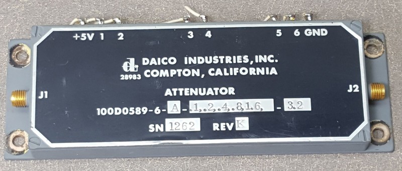 Lot of 3 DAICO INDUSTRIES ATTENUATOR 100D0589-6-A-.1,.2,.4,.8,1.6-3.2 REV K gallery