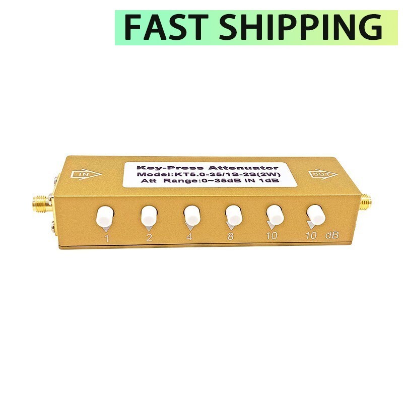 KT5.0-35/1S-2S(2W) RF Step Attenuator 0-35dB 0-5G SMA-KK Key-Press Attenuator