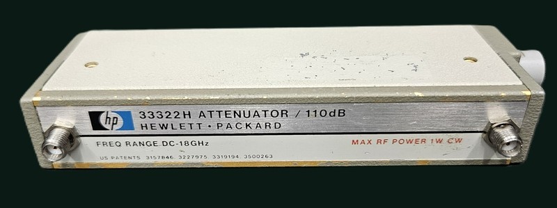 HP 33322H Attenuator, 110 dB In 10 dB Steps, DC To 18 GHz