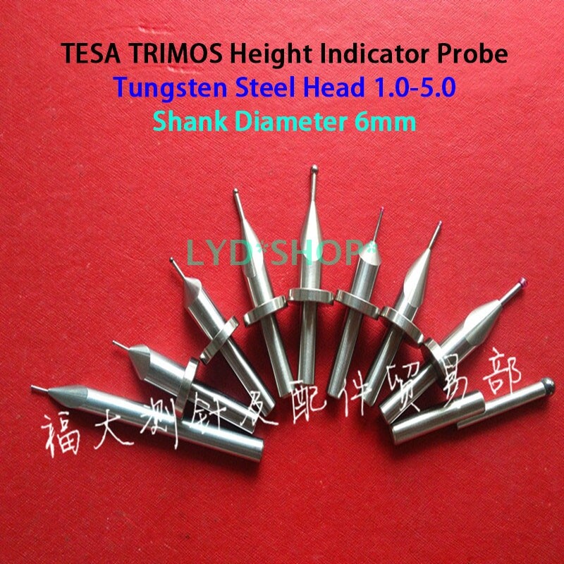 Tungsten Steel Ball Head 1.0-5.0 New TESA TRIMOS Height Indicator Probe 6mm