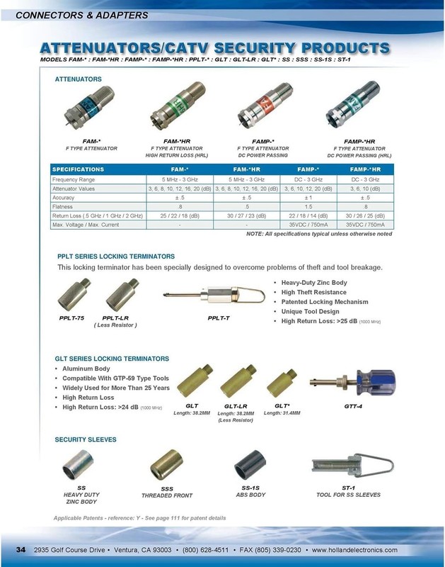 Lightweight 10dB Attenuator Pad for Antenna & Cable Systems - Silver Finish gallery