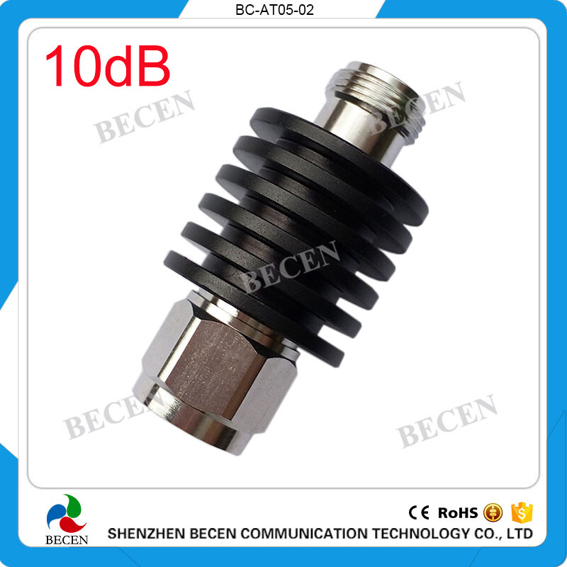 rf 5W RF Fixed Attenuator 10DB N male to N female DC-3GHz N attenuator 50ohm