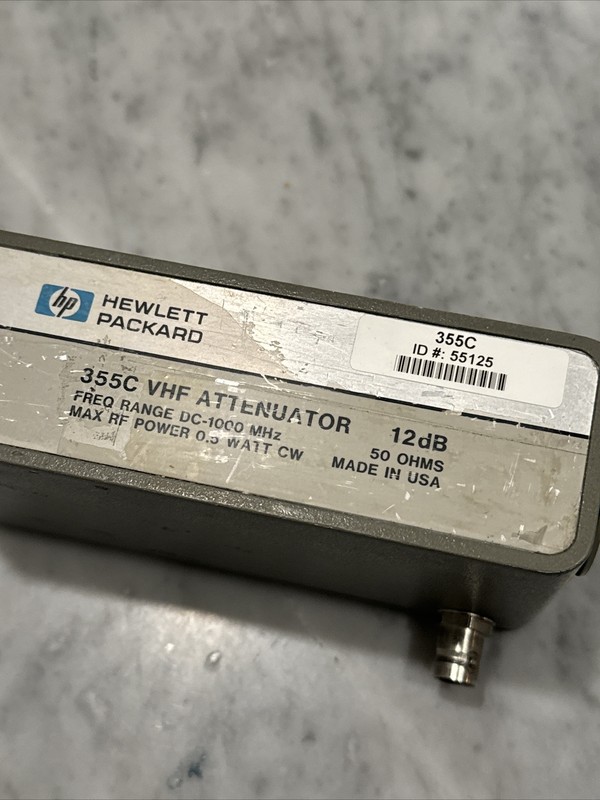 HP Hewlett Packard 355C VHF Attenuator 0.5W 50ohm DC-1000MHz 0-12db 1db gallery