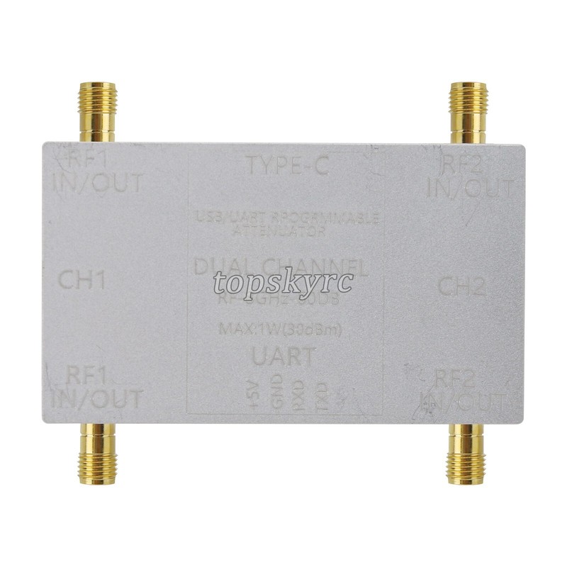 RF-8GHz-60DB Dual Channel Programmable Attenuator RF Attenuator w/Type-C Cable gallery