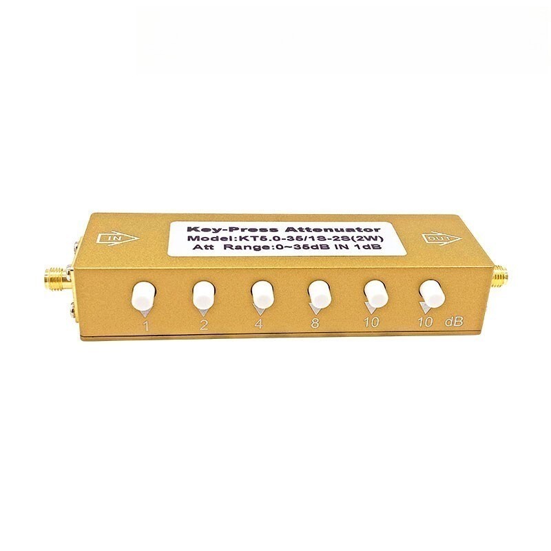 KT5.0-35/1S-2S(2W) RF Step Attenuator 0-35dB 0-5G SMA-KK Key-Press Attenuator