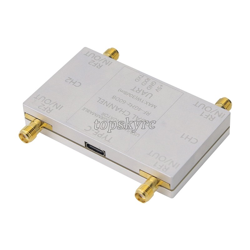 RF-4GHz-60DB Dual Channel Programmable Attenuator RF Attenuator w/ Type-C Cable gallery