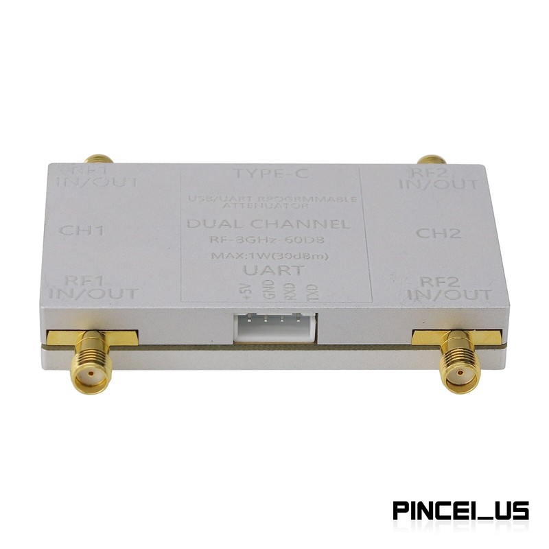 RF-8GHz-60DB Dual Channel Programmable Attenuator (Main Unit + Type-C Cable) pe6 gallery