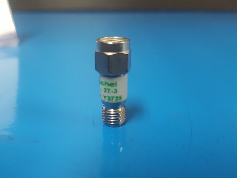 Weinschel 3T-3: Coaxial RF Attenuator 2 W, DC-12.4 GHz (Y3725) gallery
