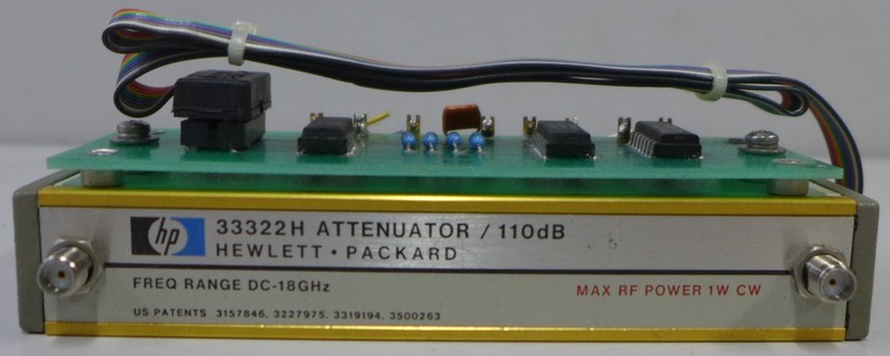 HP 33322H Opt H90 Prog. Attenuator DC-18 GHz, 0-110 dB, 10 dB step, 24 VDC, Gold