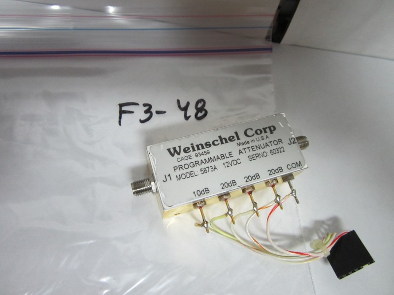 RF WEINSCHEL PROGRAMMABLE ATTENUATOR MICROWAVE FREQUENCY RACAL BIN#F3-48 gallery