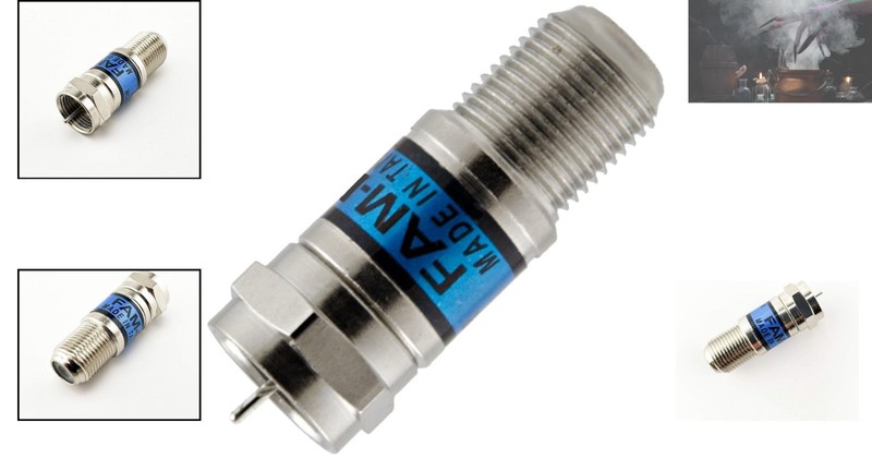 Lightweight 10dB Attenuator Pad for Antenna & Cable Systems - Silver Finish gallery