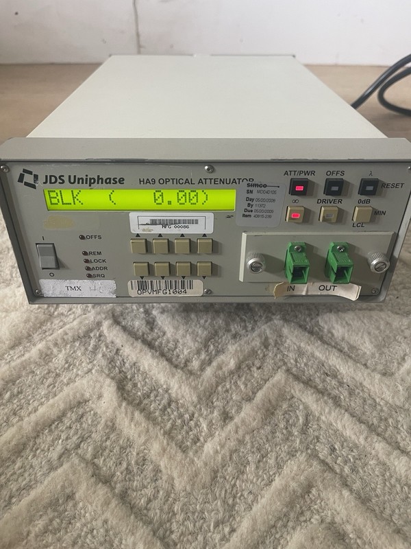 JDS Uniphase HA9 Optical Attenuator HA97E+10KSU1 1550nm SC/APC Tested Working