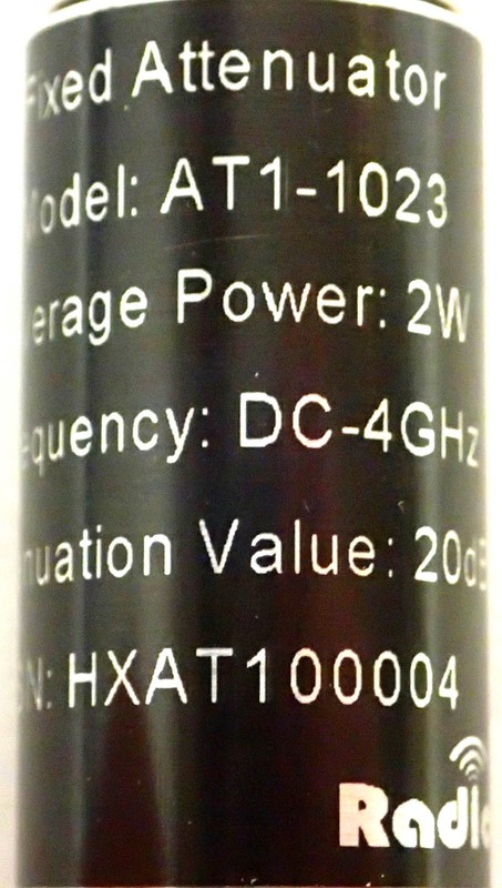 RADIOCOMM AT1-1023 FIXED ATTENUATOR 20dB 2W DC-4GHz NEW! gallery