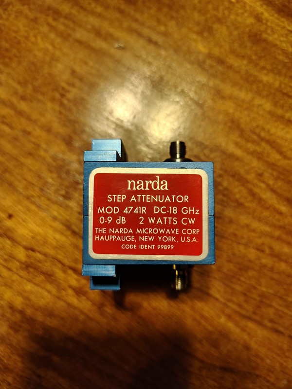 NARDA MICROWAVE 4741 STEP ATTENUATOR DC-18 GHz 0-9 dB, 2 WATTS