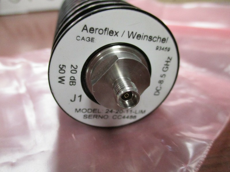 Weinschel 24-20-11-LIM DC-8.5 GHz, 20 dB, 50 W, 2.92 mm, Coaxial Attenuator