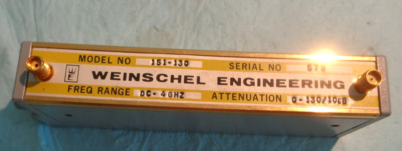 Weinschel Eng. Step Attenuator 151-130 SMA DC-4 GHz 0-130dB in 10 dB Steps gallery