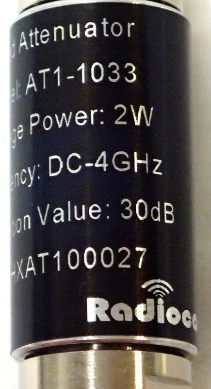 RADIOCOMM AT1-1033 FIXED ATTENUATOR 30dB 2W DC-4GHz NEW!! gallery