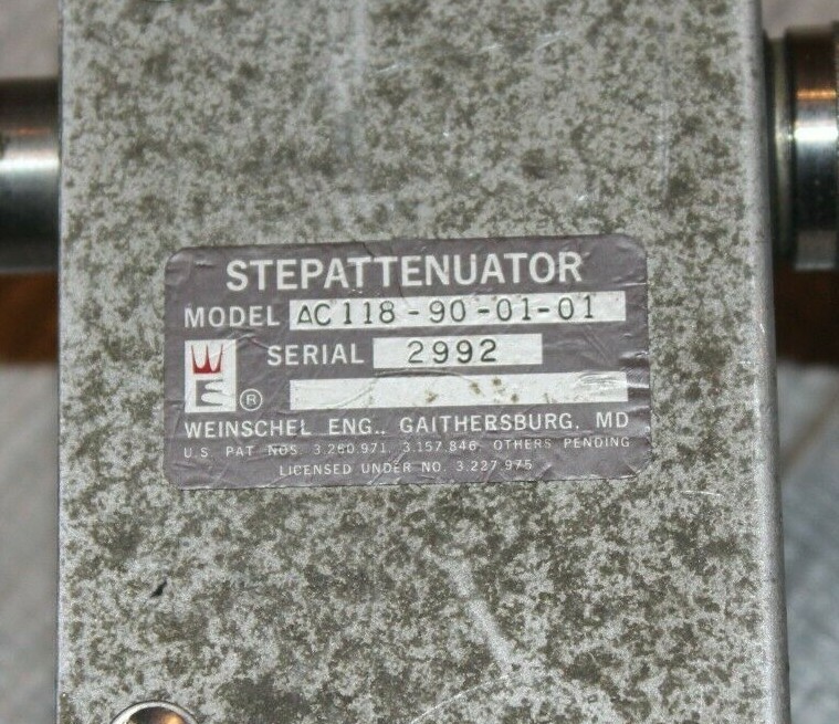 WEINSCHEL STEPATTENUATOR MODEL: AC118-90-01-01..Used & Untested gallery