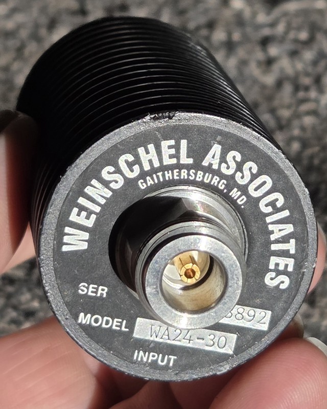 Weinschel Associates WA24-30 Fixed Coaxial Attenuator 50W 30dB DC-8.5GHz Type-N