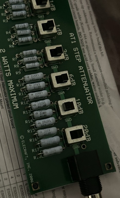 Elecraft AT1 40 DB STEP ATTENUATOR gallery