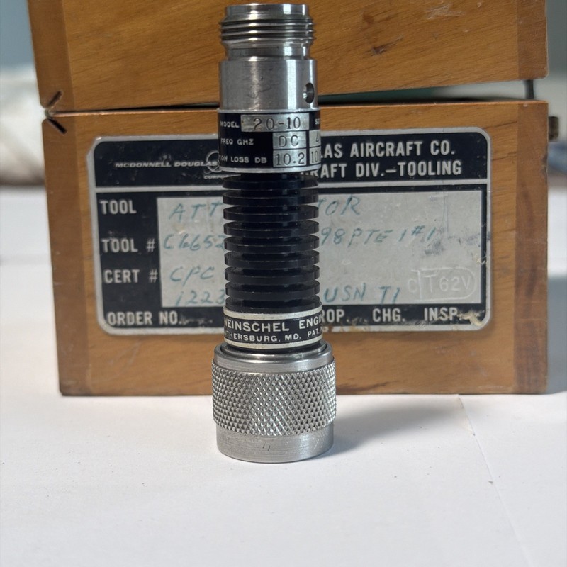WEINSCHEL Precision Attenuator 10, 20 dB Untested SN: G5935 Douglas Aircraft Box gallery