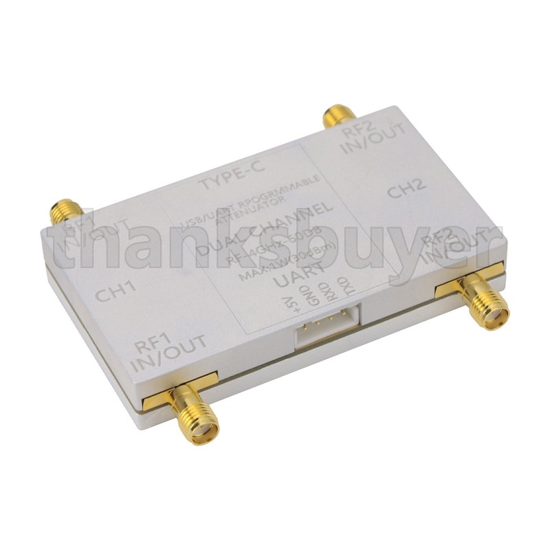 RF-4GHz-60DB 2 Ch Programmable Attenuator RF Attenuator + Type-C Cable for PC gallery