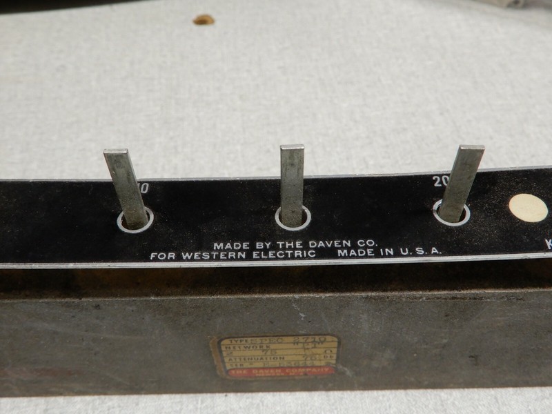 Daven Step Attenuator For Western Electric Push Button 10 and 20 dB 75 dB Total