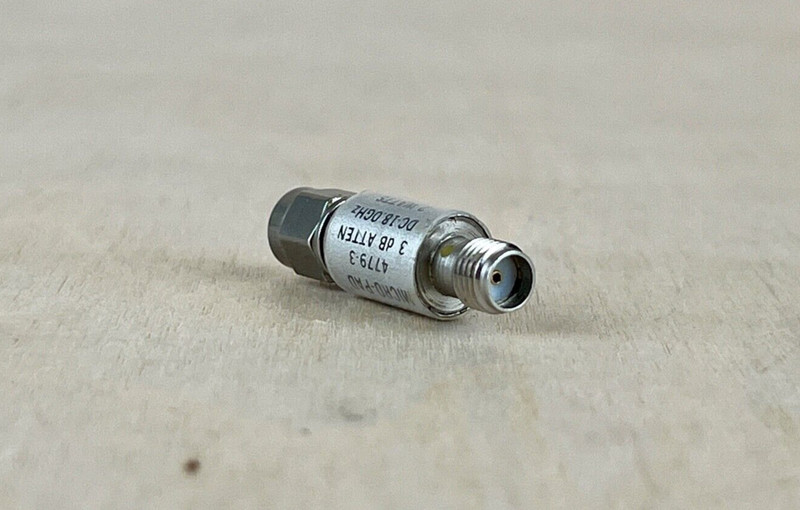 Narda Micro-Pad 4779-3 Fixed Attenuator 3dB DC - 18GHz 2W SMA RF gallery