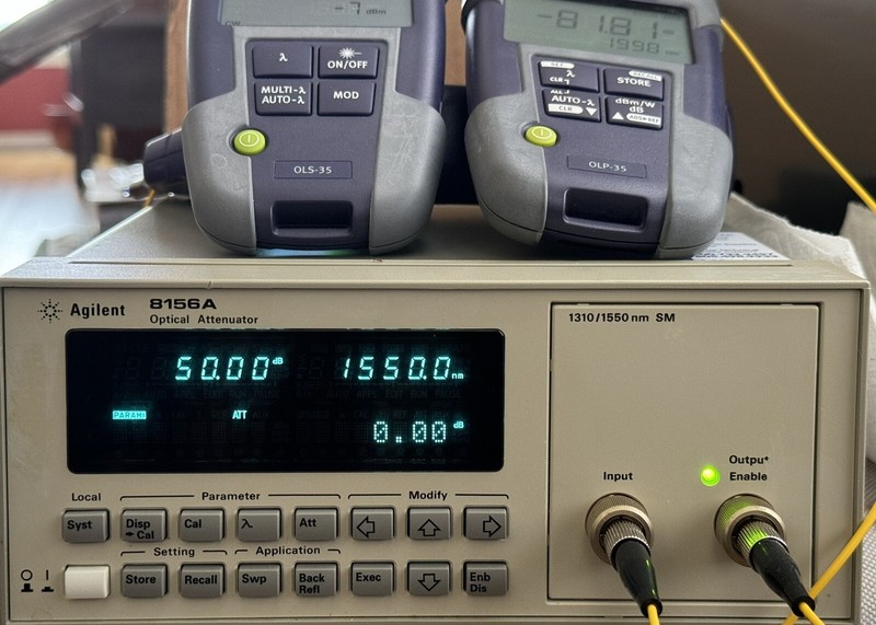 Agilent (HP) 8156A Optical Attenuator Very Low IL (1.4dB), GPIB tested