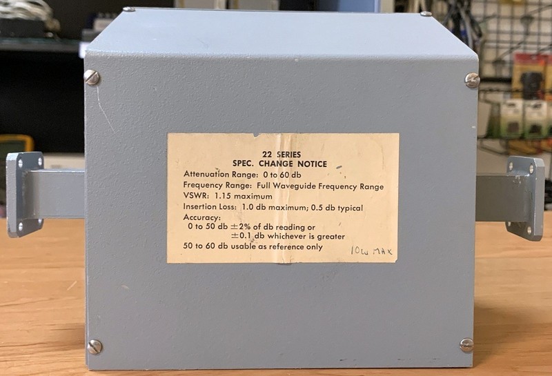 Waveline Inc. 7522, waveguide attenuator, 10 - 15 GHz gallery