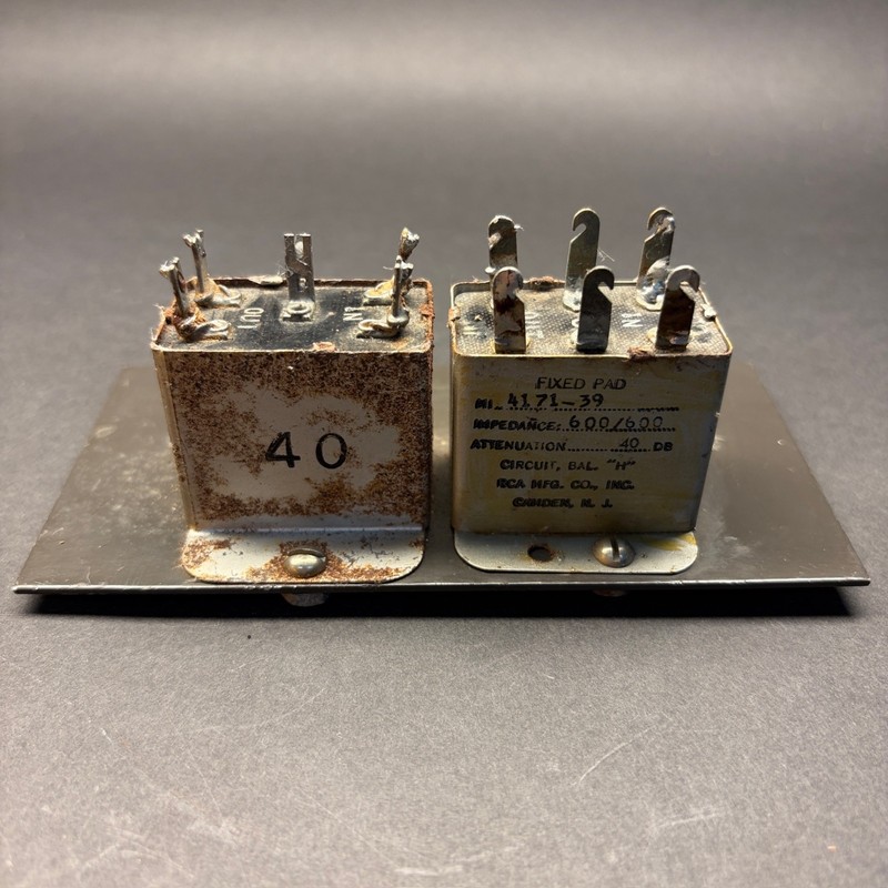 VINTAGE PAIR OF RCA 4171 40 DB 600/600 OHM BALANCE H TYPE ATTENUATORS UNTESTED