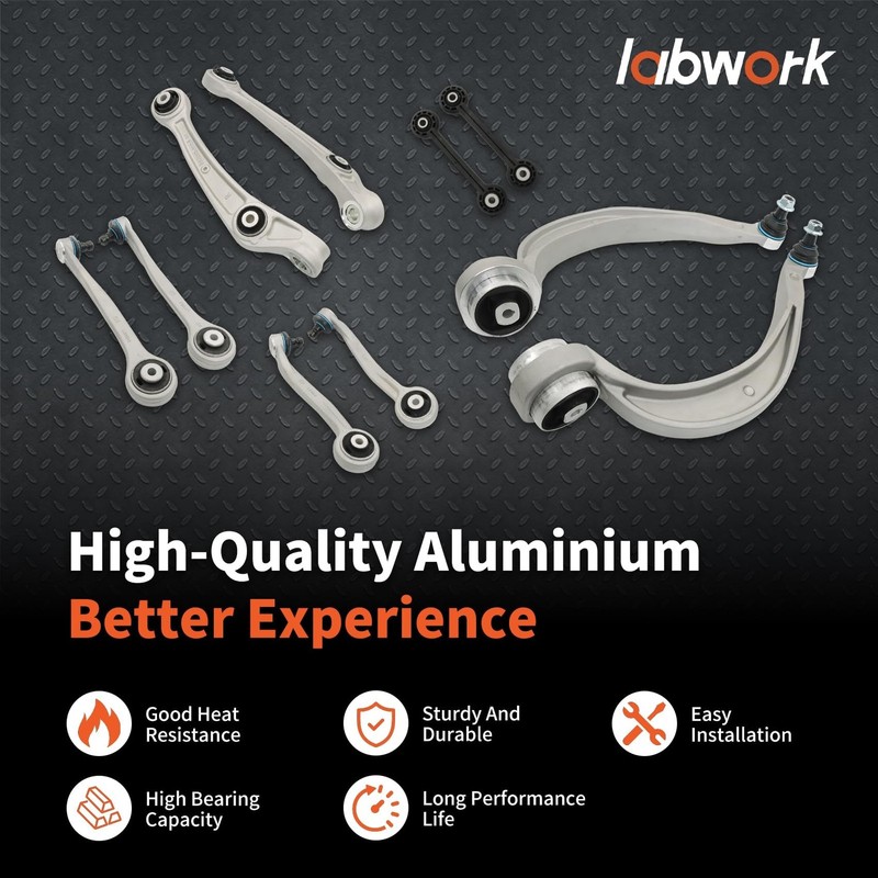 labwork 10pc Front Control Arm Ball Joint Suspension Kit Replacement for A4 A... gallery