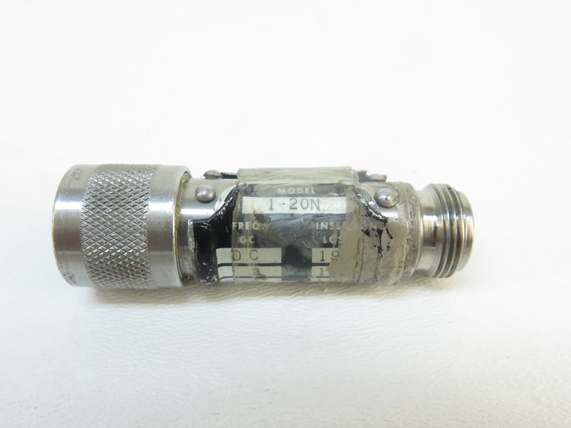 Weinschel Engineering 1-20N Fixed Attenuator - 12.4GHz, 5W, N-type